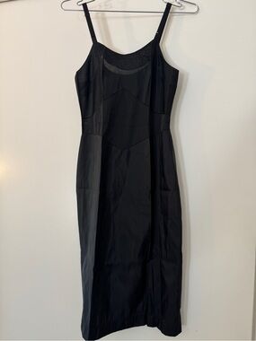 Vintage American Maid 60s-70s Black Midi Slip/ Dress w/ Adjustable Straps Small